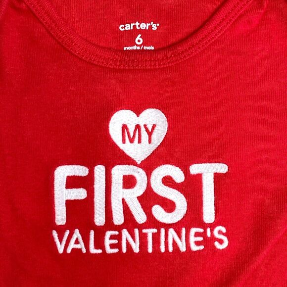 Carter's Infant Baby 6 Months My First Valentines Day Bodysuit Unisex Boys Girls - Picture 2 of 4